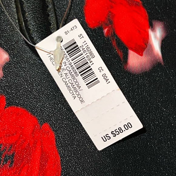 Victoria's Secret Black and Red Floral Tote - NWT - Picture 5 of 6